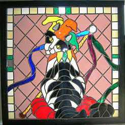 Lucy the Cat Stained Glass