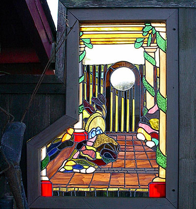 arbor gate stained glass